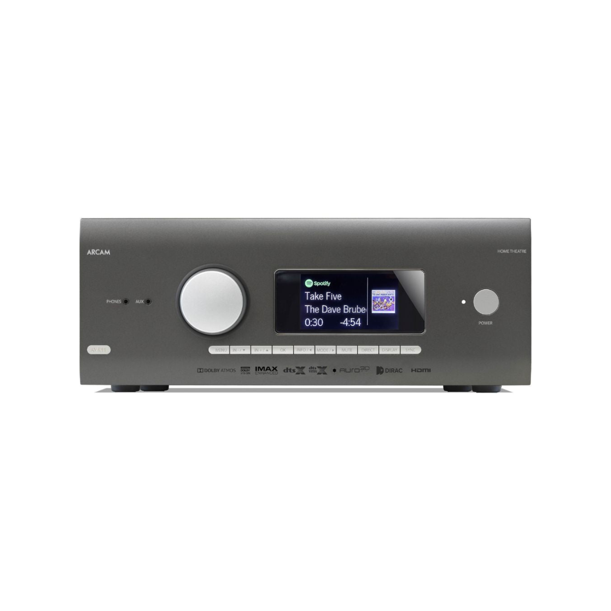 Arcam AVR11 - HDMI 2.1 Class AB 7.2 Channel AV Receiver front view
